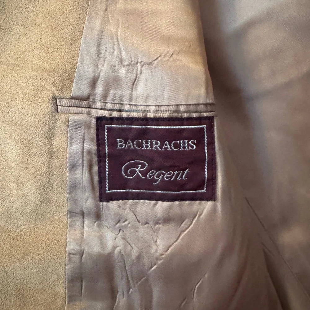 Vintage Union Made Bachrach Camel Color Suede Men's Blazer Suit Jacket Fall - Picture 3 of 6